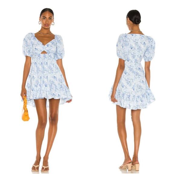 Cinq a Sept Kayla Dress Periwinkle Floral - Picture 1 of 11